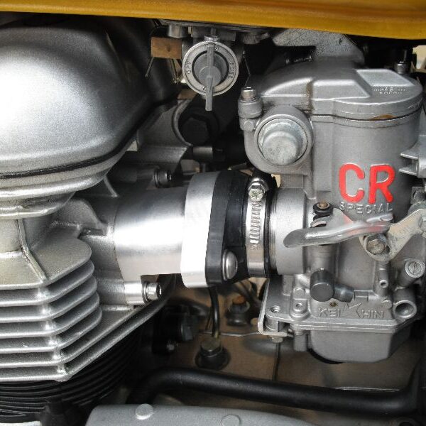 Billet Aluminum carburetor intake manifolds for Triumph Bonneville, Thruxton, Scrambler range of motorcycles